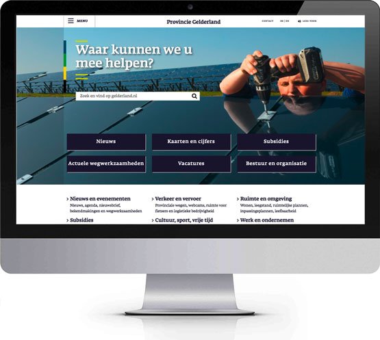 Website Provincie Gelderland toptaken